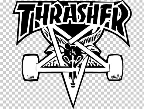 Thrasher Presents Skate And Destroy Sticker Logo Skateboard PNG, Clipart, Angle, Area, Art ...