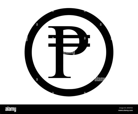 Philippines peso currency sign silhouette vector art Stock Vector Image & Art - Alamy