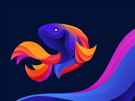 Abstract Fish illustration by DewApples on Dribbble