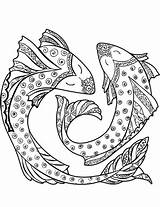 Pisces Zodiac Sign coloring Page  Free Printable Coloring Pages sketch template