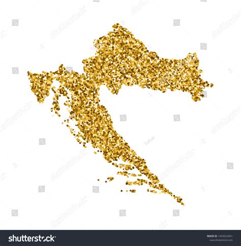 Vector Isolated Illustration Simplified Croatia Map Stock Vector (Royalty Free) 1429322831