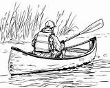 Canoe Coloring Pages For Kids Sketch Page sketch template