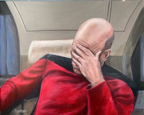 Captain Picard With the Face Palm Meme Painting 16 X 20 - Etsy UK