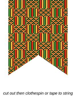 Kwanzaa Printable Dovetail Flag Banner 1 by Pretty Brown Press | TPT