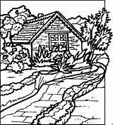 Free Adult Coloring Pages Landscapes  Home sketch template
