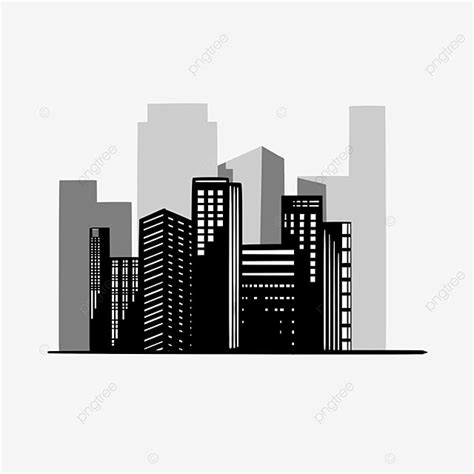 Black Buildings Clipart Transparent Background, Black Building Clipart, Black, Building, Clip ...