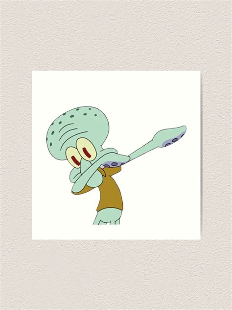 "Squidward Dabbing Meme" Art Print by Babiola | Redbubble