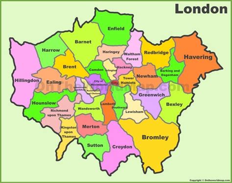 London Boroughs Map