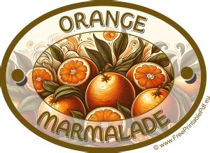 Customize Your Jars: Free Orange Marmalade Label Template | Free Printable PDF
