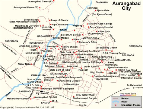 Map of Aurangabad | tourism map of aurangabad | city map of aurangabad