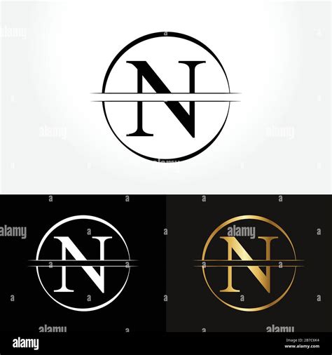 Initial Circle Letter N Logo Design Business Vector Template. Creative ...