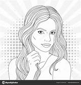 Coloring Pages Beautiful Lady sketch template