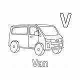 V Van Coloring Page sketch template