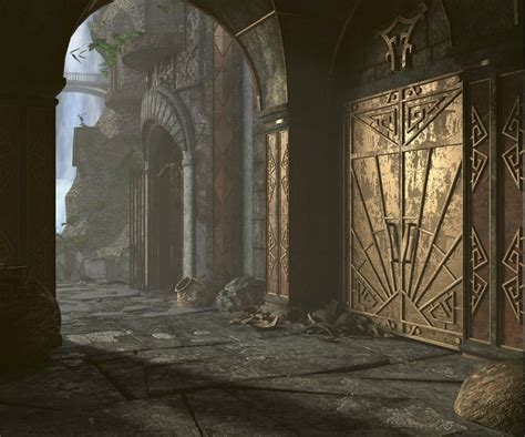 Entrance to the Dwemer Ruins 3D Rendering : skyrim