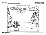Winter Season Coloring Page sketch template