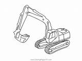 Excavator Coloring Page At Getdrawings Free For sketch template