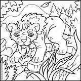 Cartoon saber tooth tiger coloring Book Stock Vector  Adobe sketch template
