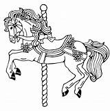 Printable Carousel Horse Coloring Pages sketch template