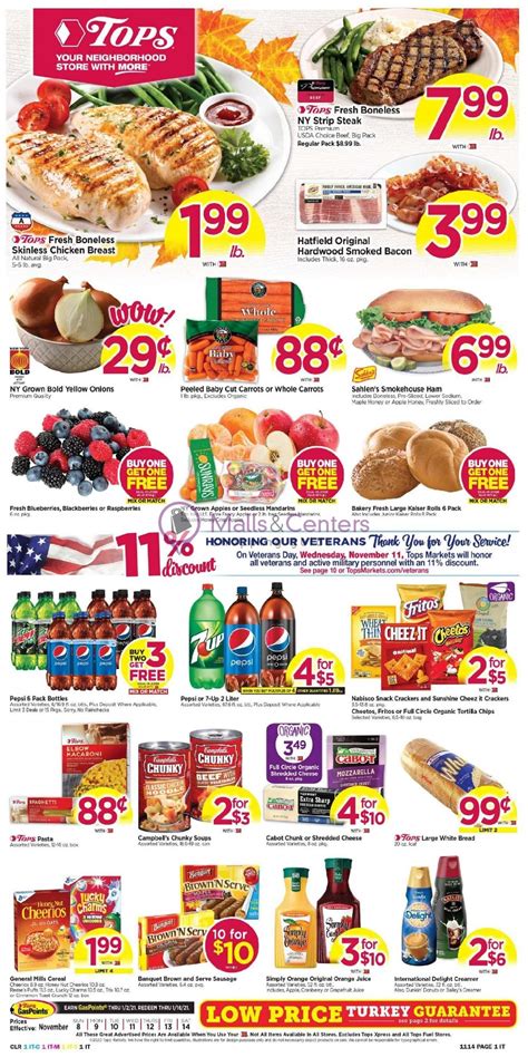 Tops Markets Weekly ad valid from 11/08/2020 to 11/14/2020 - MallsCenters