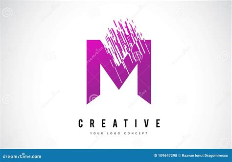 M Letter Logo Design with Purple Colors Stock Vector - Illustration of ...