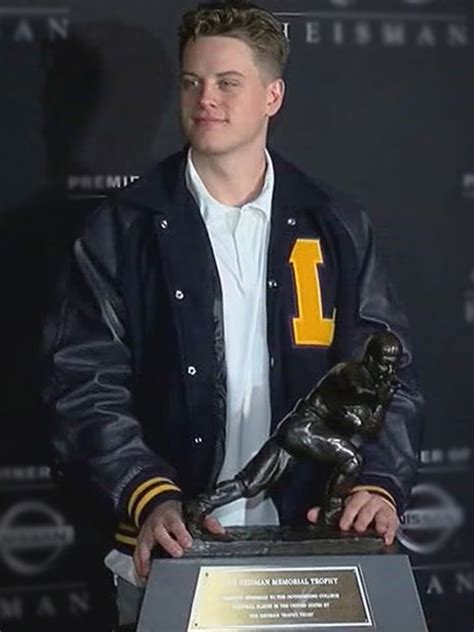 Joe Burrow Heisman Trophy Ceremony Varsity Jacket - Just American Jackets