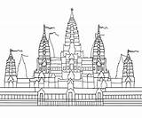Angkor Wat Temple Coloring Page  Download Print Or Color Online For Free sketch template