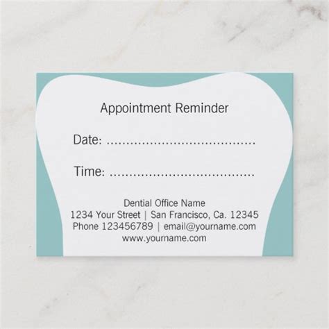 Dentist appointment reminder cards | dental office | Zazzle.com