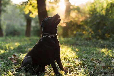 Free Photo | Dog giving high five to his pet owner at park