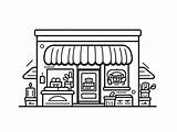 Grocery Store Coloring Fun For Kids  Page sketch template