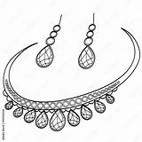 Earrings Coloring Page sketch template
