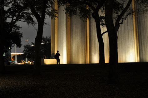 Houston Water Wall at Night #2 Photograph by Tyler Thompson - Fine Art ...