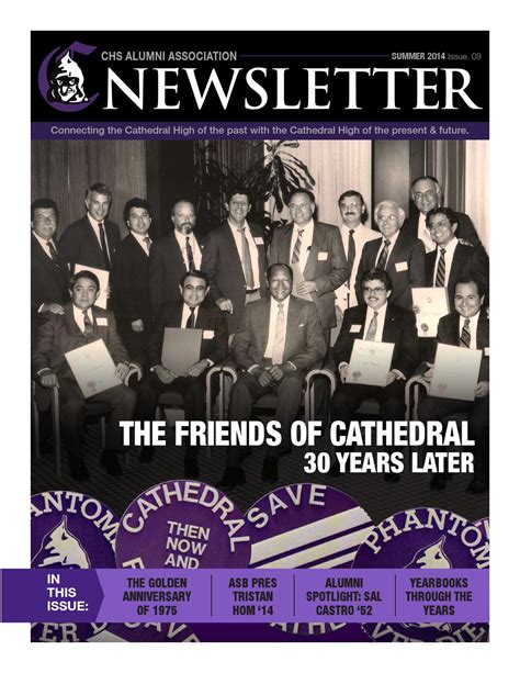 Cathedral Alumni Newsletter Summer 2014 Issue 9 by Cathedral High School Alumni - Phantoms - Issuu