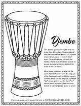 Djembe Drum Mini Poster And Coloring Page By World Music With DARIA sketch template
