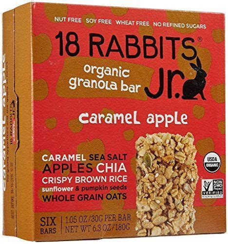 18 Rabbits Gluten Free Jr Granola Bars Caramel Apple 105 oz 6 Count -- Visit the image link more ...