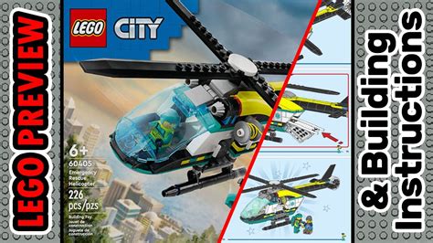 PREVIEW: 60405, LEGO City, Emergency Rescue Helicopter & Building Instructions! LEGO 2024 - YouTube