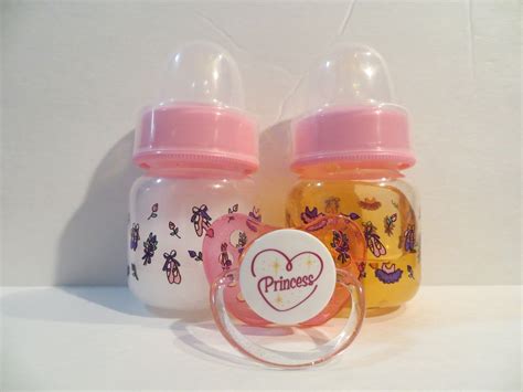 Reborn Preemie Doll Bottles 2oz Pink Fake Milk & Juice American Baby Doll, Baby Doll Nursery ...