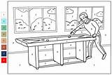 Color By Number Shuffleboard  Free Printable Coloring Pages sketch template