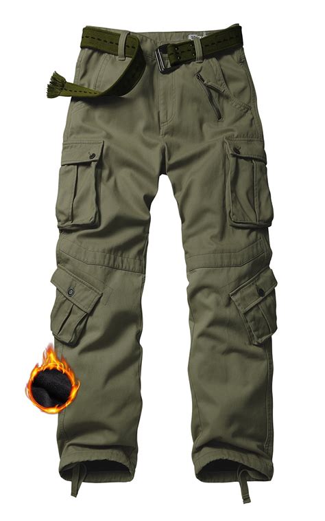 Free Shipping! TRGPSG Men's Fleece Lined Hiking Pants Outdoor Cargo ...