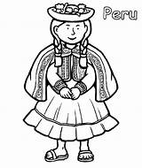 Peruvian Flag Coloring Page Pages sketch template