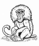 Baboon Coloring Page For Kids 48863168 Vector Art At Vecteezy sketch template