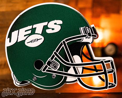 CLOSE OUT -- BLITZ Collection 8 Layer New York Jets Helmet 3D Vintage