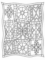 Patchwork Quilt Coloring Page sketch template