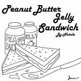 Peanut Butter And Jelly Sandwich Coloring Page Clip A  Vrogueco sketch template