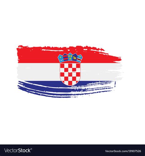 Croatia flag Royalty Free Vector Image - VectorStock