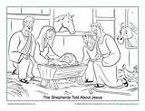 The Shepherds Told About Jesus Coloring Page On Sunday School Zone sketch template