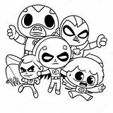 Teen Titans Go Team Coloring Page  Pagescom sketch template