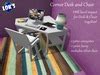 Second Life Marketplace - Lok's 1 LI Corner Desk & Chair (White)