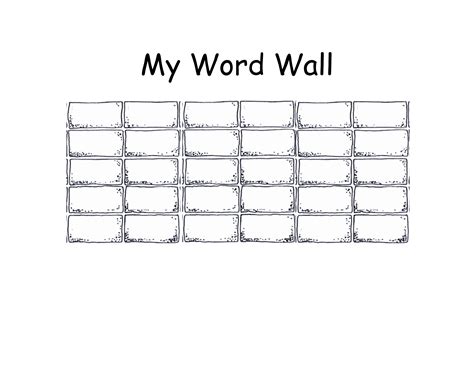 Word Wall Template - 7 Free PDF Printables | Printablee