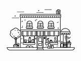Classic Restaurant Coloring Page  sketch template