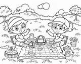 Picnic Coloring Pages sketch template